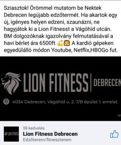 Lion Fitness Debrecen